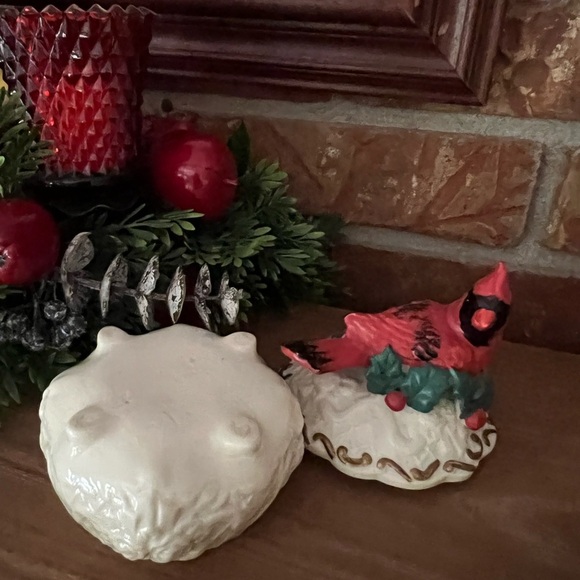 Rare Vintage Red Bird Christmas Candle Holder - Picture 6 of 8